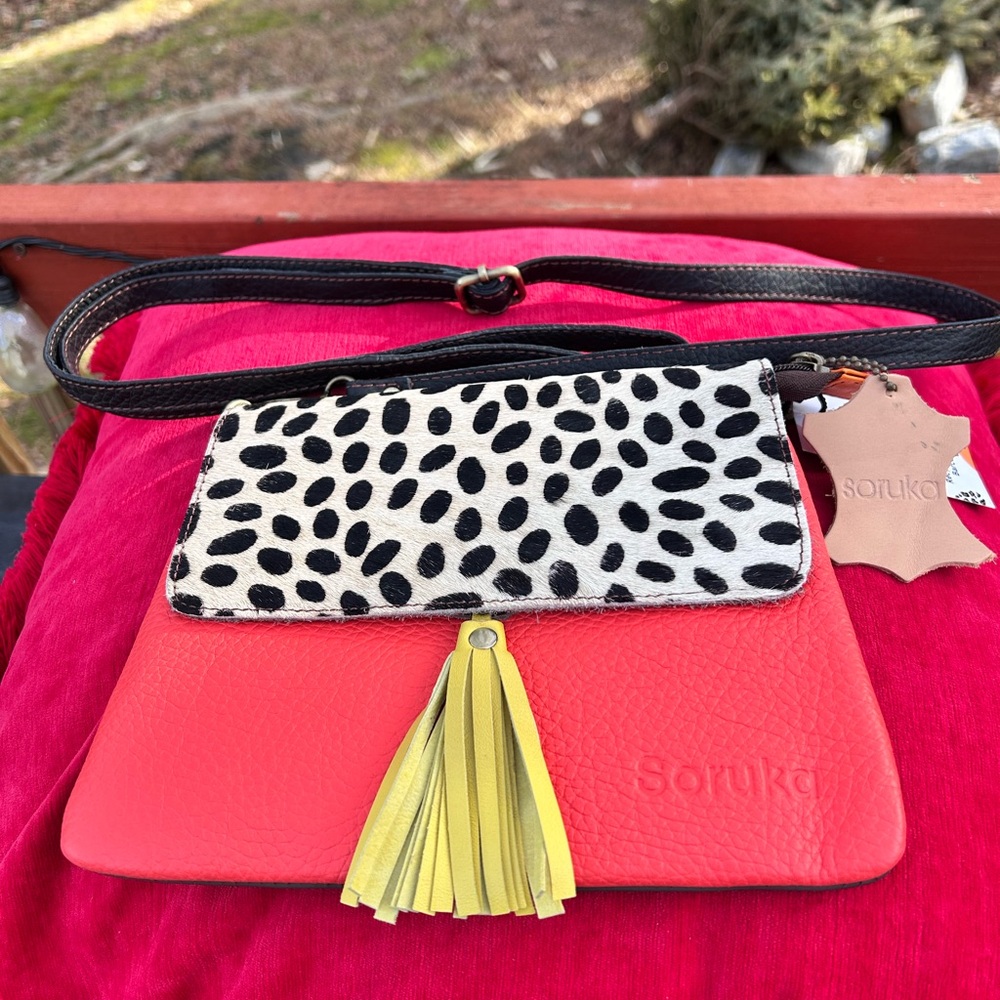 Soruka  Crossbody Bag with Polka Dot Flap